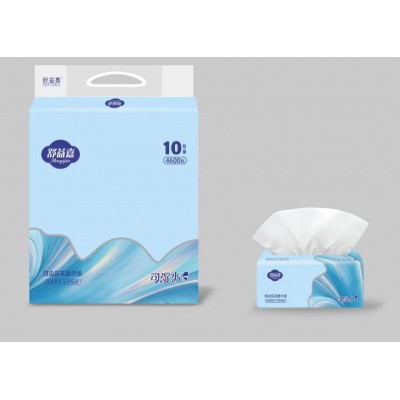 舒益嘉可湿水 原生木浆抽纸