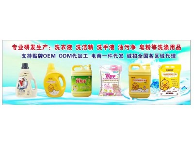 洗衣液 洗洁精 洗手液 油污净 皂粉等洗涤用品