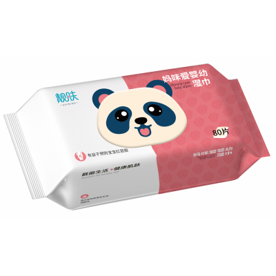 靓肤 妈咪爱婴幼湿巾四分之三侧