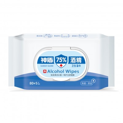 神盾酒精湿巾80+5片