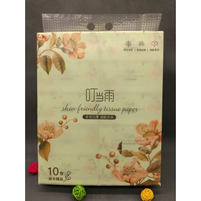 叮当雨 柔韧亲肤面巾纸