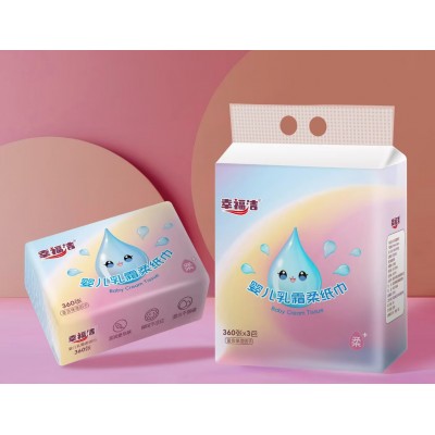 幸福洁 婴儿乳霜保湿柔纸巾